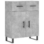 Credenza Grigio Cemento 69,5x34x90 cm in Legno Multistrato