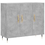 Credenza Grigio Cemento 90x34x80 cm in Legno Multistrato