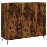 Credenza Rovere Fumo 90x34x80 cm in Legno Multistrato