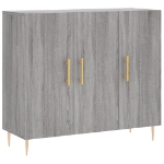 Credenza Grigio Sonoma 90x34x80 cm in Legno Multistrato