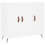 Credenza Bianca 90x34x80 cm in Legno Multistrato