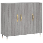 Credenza Grigio Sonoma 90x34x80 cm in Legno Multistrato