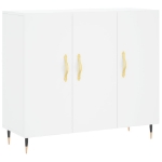 Credenza Bianca 90x34x80 cm in Legno Multistrato