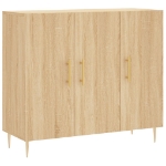 Credenza Rovere Sonoma 90x34x80 cm in Legno Multistrato