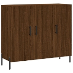 Credenza Rovere Marrone 90x34x80 cm in Legno Multistrato