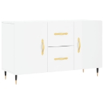 Credenza Bianco Lucido 100x36x60 cm in Legno Multistrato