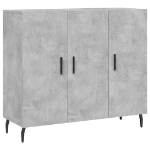 Credenza Grigio Cemento 90x34x80 cm in Legno Multistrato