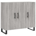 Credenza Grigio Sonoma 90x34x80 cm in Legno Multistrato