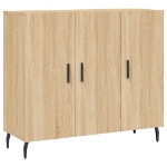 Credenza Rovere Sonoma 90x34x80 cm in Legno Multistrato