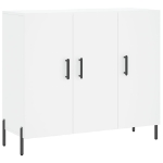 Credenza Bianca 90x34x80 cm in Legno Multistrato