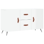 Credenza Bianco Lucido 100x36x60 cm in Legno Multistrato