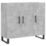 Credenza Grigio Cemento 90x34x80 cm in Legno Multistrato