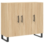 Credenza Rovere Sonoma 90x34x80 cm in Legno Multistrato