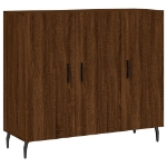 Credenza Rovere Marrone 90x34x80 cm in Legno Multistrato