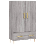 Credenza Grigio Sonoma 69,5x31x115 cm in Legno Multistrato