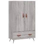 Credenza Grigio Sonoma 69,5x31x115 cm in Legno Multistrato