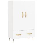 Credenza Bianca 69,5x31x115 cm in Legno Multistrato