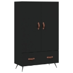 Credenza Nera 69,5x31x115 cm in Legno Multistrato