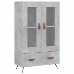 Credenza Grigio Cemento 69,5x31x115 cm in Legno Multistrato