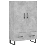 Credenza Grigio Cemento 69,5x31x115 cm in Legno Multistrato