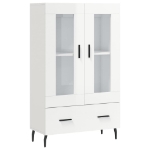 Credenza Bianco Lucido 69,5x31x115 cm in Legno Multistrato