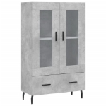 Credenza Grigio Cemento 69,5x31x115 cm in Legno Multistrato