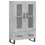 Credenza Grigio Cemento 69,5x31x115 cm in Legno Multistrato