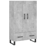 Credenza Grigio Cemento 69,5x31x115 cm in Legno Multistrato