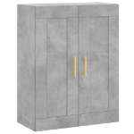 Mobile a Parete Grigio Cemento 69,5x34x90 cm Legno Multistrato