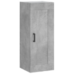 Mobile a Parete Grigio Cemento 34,5x34x90 cm Legno Multistrato