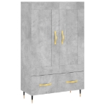 Credenza Grigio Cemento 69,5x31x115 cm in Legno Multistrato