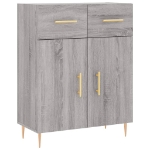 Credenza Grigio Sonoma 69,5x34x90 cm in Legno Multistrato