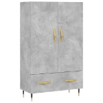 Credenza Grigio Cemento 69,5x31x115 cm in Legno Multistrato