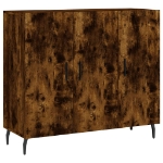 Credenza Rovere Fumo 90x34x80 cm in Legno Multistrato