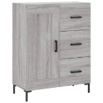 Credenza Grigio Sonoma 69,5x34x90 cm in Legno Multistrato