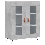 Credenza Grigio Cemento 69,5x34x90 cm in Legno Multistrato