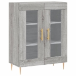 Credenza Grigio Sonoma 69,5x34x90 cm in Legno Multistrato