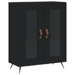 Credenza Nera 69,5x34x90 cm in Legno Multistrato