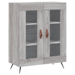 Credenza Grigio Sonoma 69,5x34x90 cm in Legno Multistrato