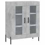 Credenza Grigio Cemento 69,5x34x90 cm in Legno Multistrato