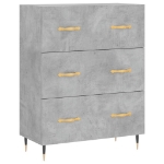 Credenza Grigio Cemento 69,5x34x90 cm in Legno Multistrato