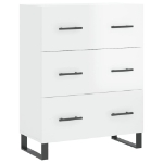 Credenza 69,5x34x90 cm in Legno Multistrato Bianco Lucido