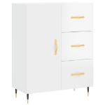 Credenza 69,5x34x90 cm in Legno Multistrato Bianco Lucido