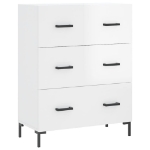 Credenza 69,5x34x90 cm in Legno Multistrato Bianco Lucido