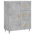 Credenza Grigio Cemento 69,5x34x90 cm in Legno Multistrato