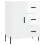 Credenza 69,5x34x90 cm in Legno Multistrato Bianco Lucido