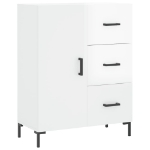 Credenza 69,5x34x90 cm in Legno Multistrato Bianco Lucido