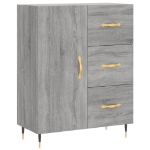 Credenza Grigio Sonoma 69,5x34x90 cm in Legno Multistrato