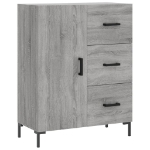 Credenza Grigio Sonoma 69,5x34x90 cm in Legno Multistrato