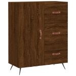 Credenza Rovere Marrone 69,5x34x90 cm in Legno Multistrato